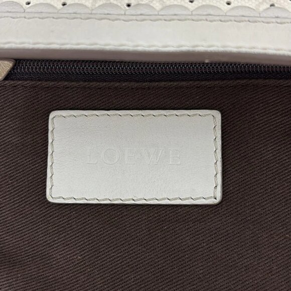 LOEWE - White Light gray PVC Leather Shoulder Bag 386-073025 - Picture 8 of 8